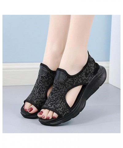 Comfortable Shoes for Teen Girls Women Summer Mesh Beach Slip On Sport Hollow Casual Shoes Comfy Sandals for Ghytj2-black $13...