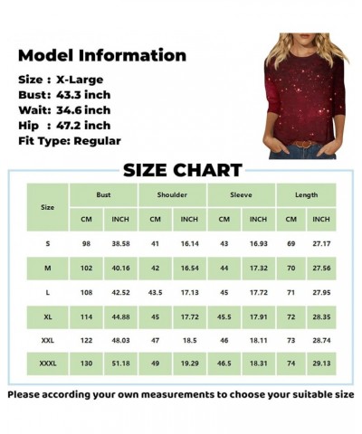 Womens Shirts 3/4 Sleeve Comfy O Neck Pullover Dress Casual Plus Size Tees Trendy Daily Blouse 2024 Loose T Shirt Light Gray ...