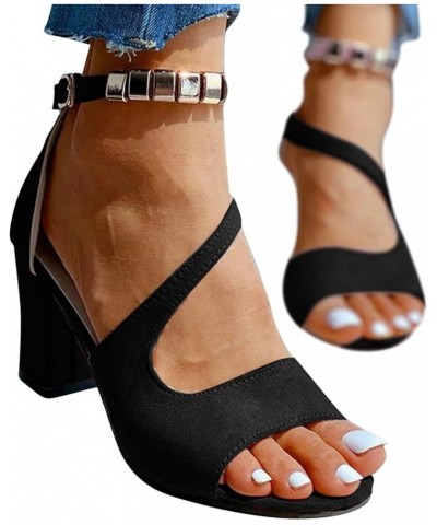 Heeled sandals sandals Heels For Teens sandals Women Black Heeled sandals For Women Dressy Cute White sandals For Wom Black-h...