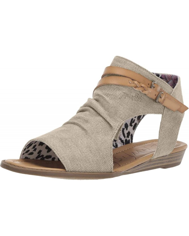 Womens Blumoon Sandal Light Taupe Rancher Canvas $17.05 Slippers