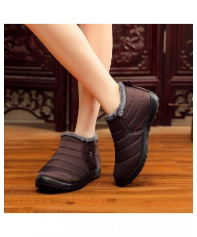 Slip on Winter Boots for Women Waterproof Womens 11.5 Extra Wide Width Non Slip Winter Boots Woman Boots Winter Short Womens ...