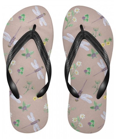 Watercolor Dragonfly Flip Flop Sandal Men's and Women's Summer Sandal | Beach & Water Shoes(414) $10.25 Sandals