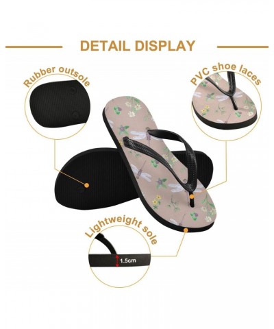 Watercolor Dragonfly Flip Flop Sandal Men's and Women's Summer Sandal | Beach & Water Shoes(414) $10.25 Sandals