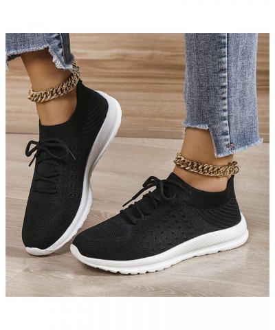 Sneakers for Women Walking Shoes Comfortable Walking Running Shoes Athletic Non Slip Tennis Fashion Sneaker S5-black $7.60 At...