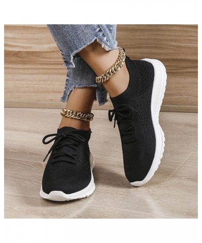 Sneakers for Women Walking Shoes Comfortable Walking Running Shoes Athletic Non Slip Tennis Fashion Sneaker S5-black $7.60 At...