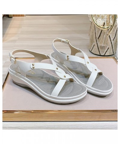 Shoes For Women Sandals Mary Jane Flats Women Flip Flops Size 8 Slides Platform Rubber Door Stopper Wedge Heeled Sandal 4-whi...