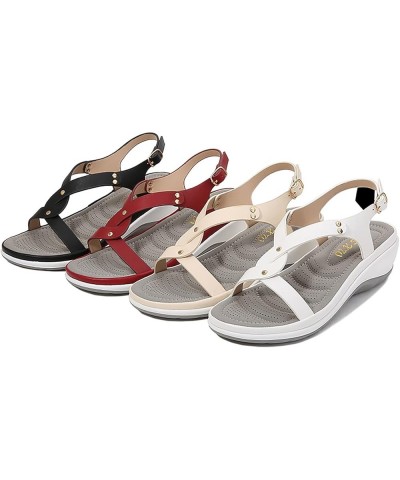 Shoes For Women Sandals Mary Jane Flats Women Flip Flops Size 8 Slides Platform Rubber Door Stopper Wedge Heeled Sandal 4-whi...