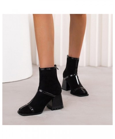 Riding Boots for Women Lace Up Boots Black Cowgirl Boots Lace Up Boots for Women Black-b $25.31 Outdoor Shoes