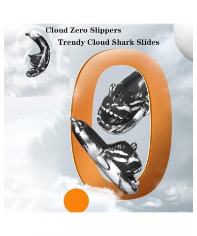 Cow Print Shark Slides Cloudy Shark Slides Adult 2022 Summer Cute Shark Slippers for Women Men Anti-slip Shark Slippers Style...