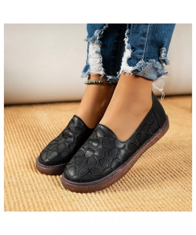 Womens Running Shoes Athletic Ladies Fashion Solid Color Leather Embroidered Flower Shallow Round Head Flat Casual Shoes Snea...