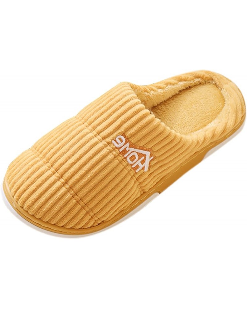 Barefoot Floor Slippers Women Men Fit & Flare Women Slippers Home Warm Cotton Slippers Winter Cozy Graphic Plush Shoes A-yell...