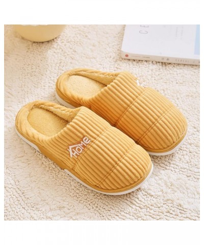 Barefoot Floor Slippers Women Men Fit & Flare Women Slippers Home Warm Cotton Slippers Winter Cozy Graphic Plush Shoes A-yell...