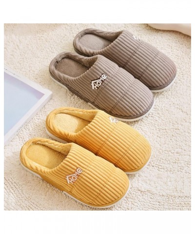 Barefoot Floor Slippers Women Men Fit & Flare Women Slippers Home Warm Cotton Slippers Winter Cozy Graphic Plush Shoes A-yell...