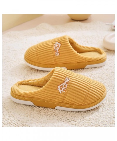 Barefoot Floor Slippers Women Men Fit & Flare Women Slippers Home Warm Cotton Slippers Winter Cozy Graphic Plush Shoes A-yell...