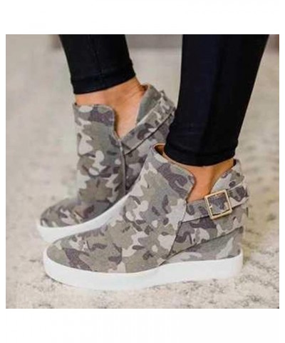 Black Sneakers for Women Christmas, High Heeld Wedge Sneakers for Women Ladies Hidden Sneakers Lace Up Shoes Army Green-a $13...