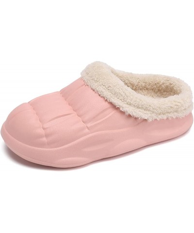 Women's Men's Slippers Memory Warm Winter Comfort Plush Lining Indoor Outdoor Simple Comfort Home Slip-On Slippers Pink $9.06...