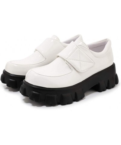 Women Casual Comfort Shoes Round Toe Non-Slip Platform Business Office Work Shoes 40 White $33.59 Flats