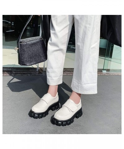 Women Casual Comfort Shoes Round Toe Non-Slip Platform Business Office Work Shoes 40 White $33.59 Flats