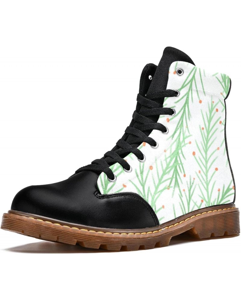 Classic Winter Shoes Women's Leather Boots Print Girl Ankle Boots Grass High Top Lace Up 6.5 $34.32 Boots