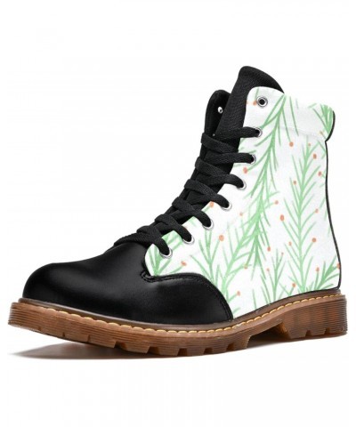 Classic Winter Shoes Women's Leather Boots Print Girl Ankle Boots Grass High Top Lace Up 6.5 $34.32 Boots