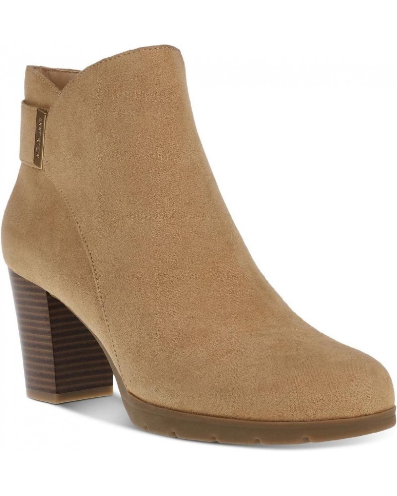 Womens Rina Faux Suede Almond Toe Ankle Boots Tan 10.5 Medium (B,M) $30.62 Boots