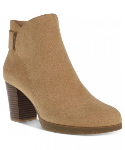 Womens Rina Faux Suede Almond Toe Ankle Boots Tan 10.5 Medium (B,M) $30.62 Boots