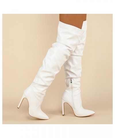 Women Boots Winter Over Knee Long Boot, High Heels Fashion Side Zipper Women's Boots In Europe And The Wide Width Casual Boot...