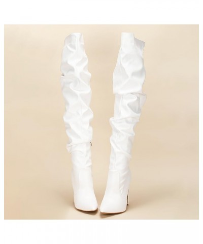 Women Boots Winter Over Knee Long Boot, High Heels Fashion Side Zipper Women's Boots In Europe And The Wide Width Casual Boot...