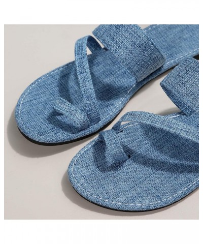 Women's Summer Flat Bottomed Sports Casual Toe Sandals Womens Woven Sandals Bu2 $11.03 Sandals