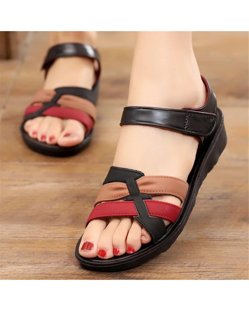 Women Sandals Ladies Comfortable Flat Sandals Open Toe Beach Shoes Mother Sandals Large Size 9 17 $15.00 Sandals