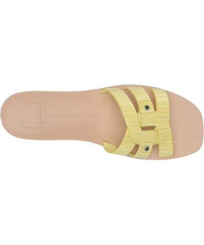 Women's Cait Slide Sandal Citron Crocodile Embossed Stella $20.70 Sandals