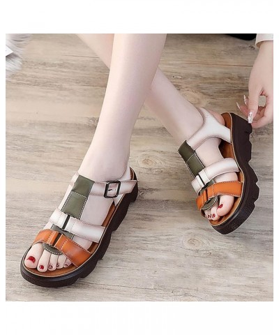 Womens Sandals Summer Thick Bottom Low Heel Slippers Beach Sandals Casual Dressy Sandals Platform Sandal Ag $18.42 Sandals