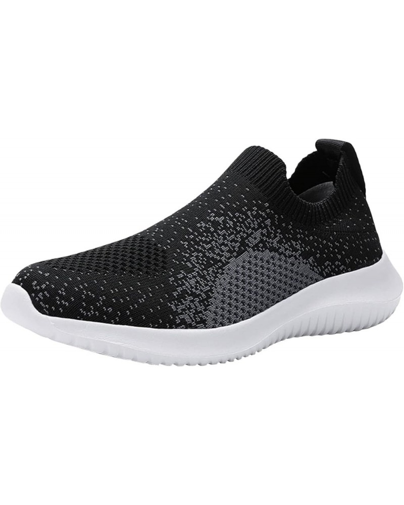 Women Sneakers Slip-On Walking Shoes Fashion Sneakers for Women Girls Sneakers Size 1 Black $17.93 Athletic Shoes