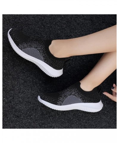 Women Sneakers Slip-On Walking Shoes Fashion Sneakers for Women Girls Sneakers Size 1 Black $17.93 Athletic Shoes