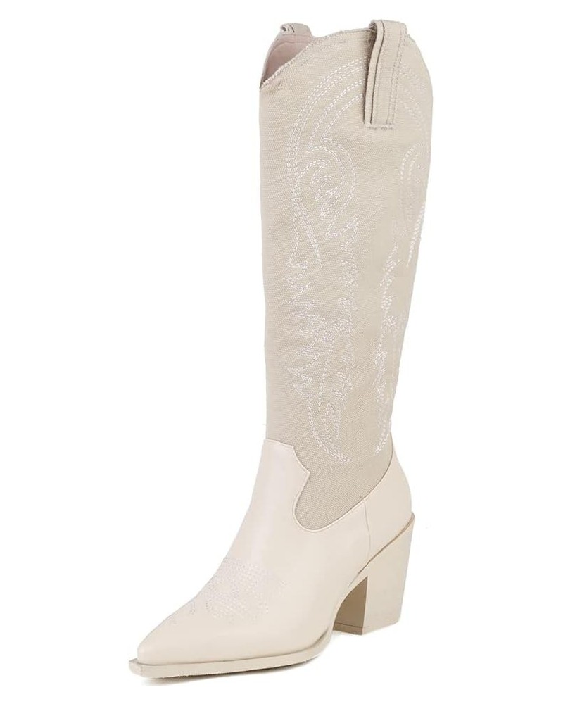 Classic Cowboy Boots for Women White Cowgirl Boots 29 Beige $27.59 Boots