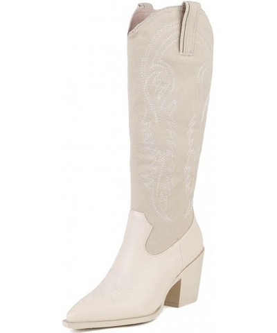 Classic Cowboy Boots for Women White Cowgirl Boots 29 Beige $27.59 Boots