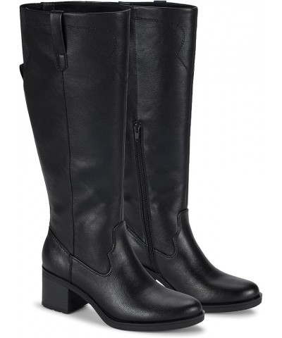 Womens Cyra Faux Leather Knee-High Boots Black $37.17 Boots