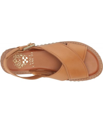 Women's Ceemilo Buckle Strap Sandal Flat Light Cognac $47.28 Sandals