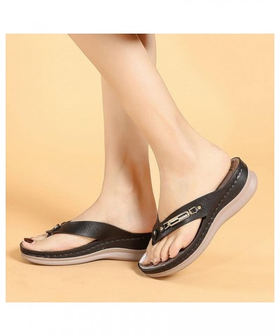 Sandals for Women With Arch Support,Summer Casual Wedge Platform Hollow Out Clip Toe Slip On Comfortable Sole Non Slip Vintag...