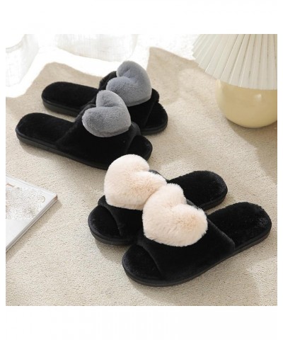 New Foreign Trade Woolen Plush Warm Love Slippers For Autumn And Winter Warm Slippers Women Brown $10.19 Fashion Sneakers