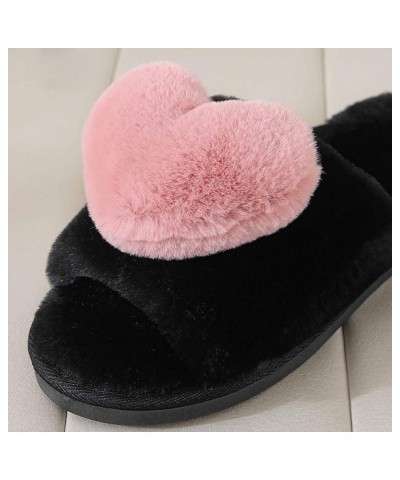 New Foreign Trade Woolen Plush Warm Love Slippers For Autumn And Winter Warm Slippers Women Brown $10.19 Fashion Sneakers