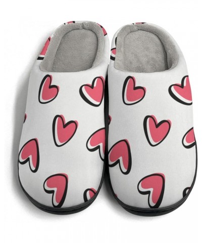 fashion Slipper Heart Slippers Valentine's Day Womens House Slippers Warmies House Shoes Boys Home Slippers Fuzzy Slippers Wh...