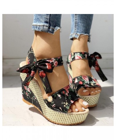 Work Pumps Soft Platform Wedge Heel Sandals Beach Boho Sandals Slip Platform Sandals Flat Buckle Sandals White $15.39 Athleti...