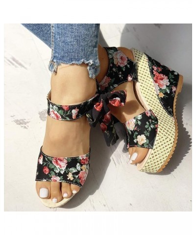 Work Pumps Soft Platform Wedge Heel Sandals Beach Boho Sandals Slip Platform Sandals Flat Buckle Sandals White $15.39 Athleti...