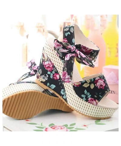 Work Pumps Soft Platform Wedge Heel Sandals Beach Boho Sandals Slip Platform Sandals Flat Buckle Sandals White $15.39 Athleti...