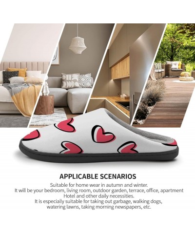 fashion Slipper Heart Slippers Valentine's Day Womens House Slippers Warmies House Shoes Boys Home Slippers Fuzzy Slippers Wh...