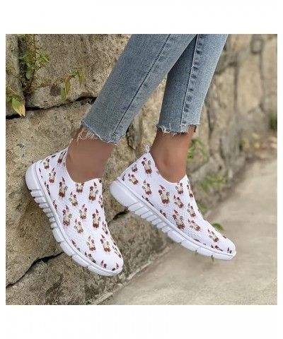 Women's Canvas Slip On Shoes Sneakers for Women Comfortable Elastic Sneakers Nursing Shoes for Women Z 02-white $14.71 Fashio...