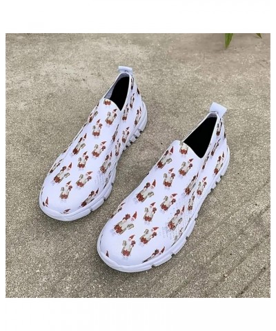 Women's Canvas Slip On Shoes Sneakers for Women Comfortable Elastic Sneakers Nursing Shoes for Women Z 02-white $14.71 Fashio...