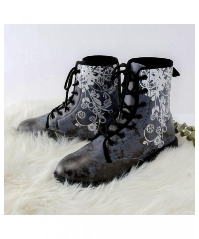 Women Shoes Short Boots Halloween Classic Round Toe Lace Up Chunky Low Heel Ankle Boots Casual Boot for Women Black $18.21 Boots