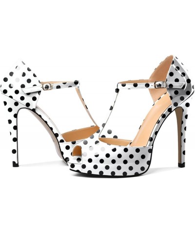 Women's Heeled Sandals Peep Toe Stiletto High Heels T Strap Platform Sandals for Ladies Summer Casual Office Wedding Event 4....